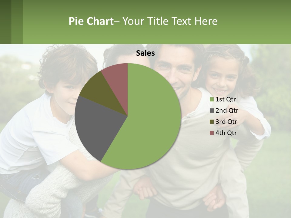 A Family Is Posing For A Picture In The Park PowerPoint Template