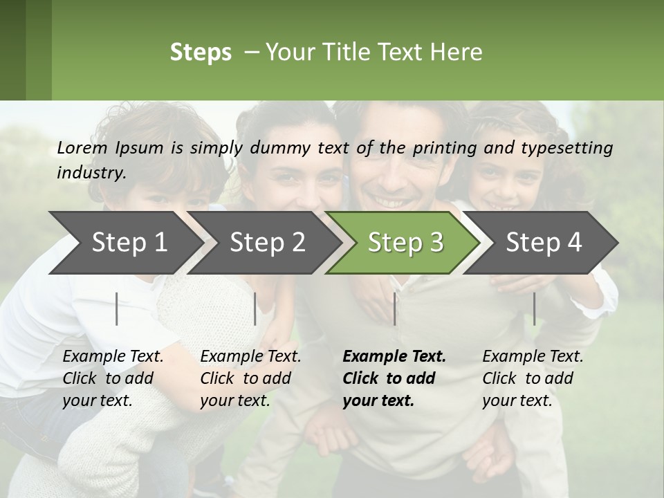 A Family Is Posing For A Picture In The Park PowerPoint Template