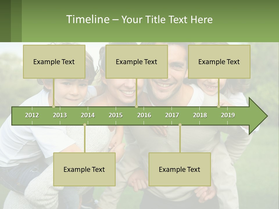 A Family Is Posing For A Picture In The Park PowerPoint Template