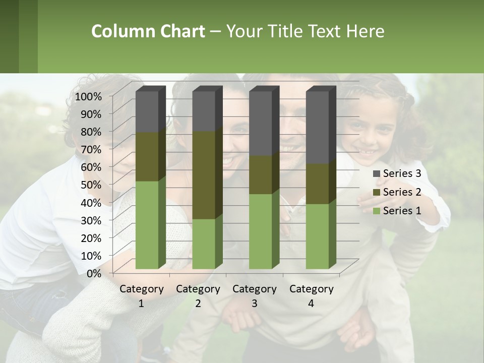 A Family Is Posing For A Picture In The Park PowerPoint Template
