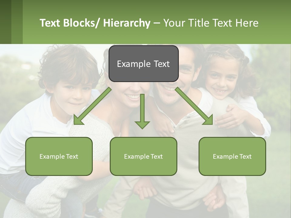 A Family Is Posing For A Picture In The Park PowerPoint Template