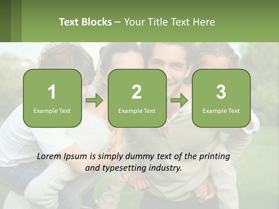 A Family Is Posing For A Picture In The Park PowerPoint Template