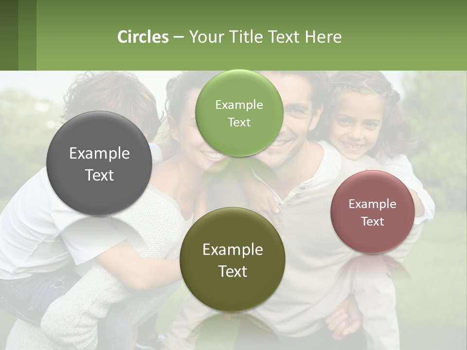 A Family Is Posing For A Picture In The Park PowerPoint Template