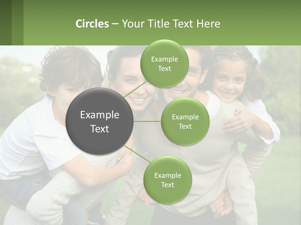 A Family Is Posing For A Picture In The Park PowerPoint Template