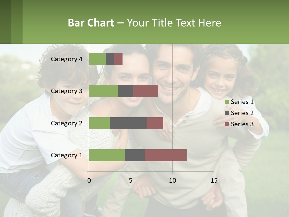 A Family Is Posing For A Picture In The Park PowerPoint Template