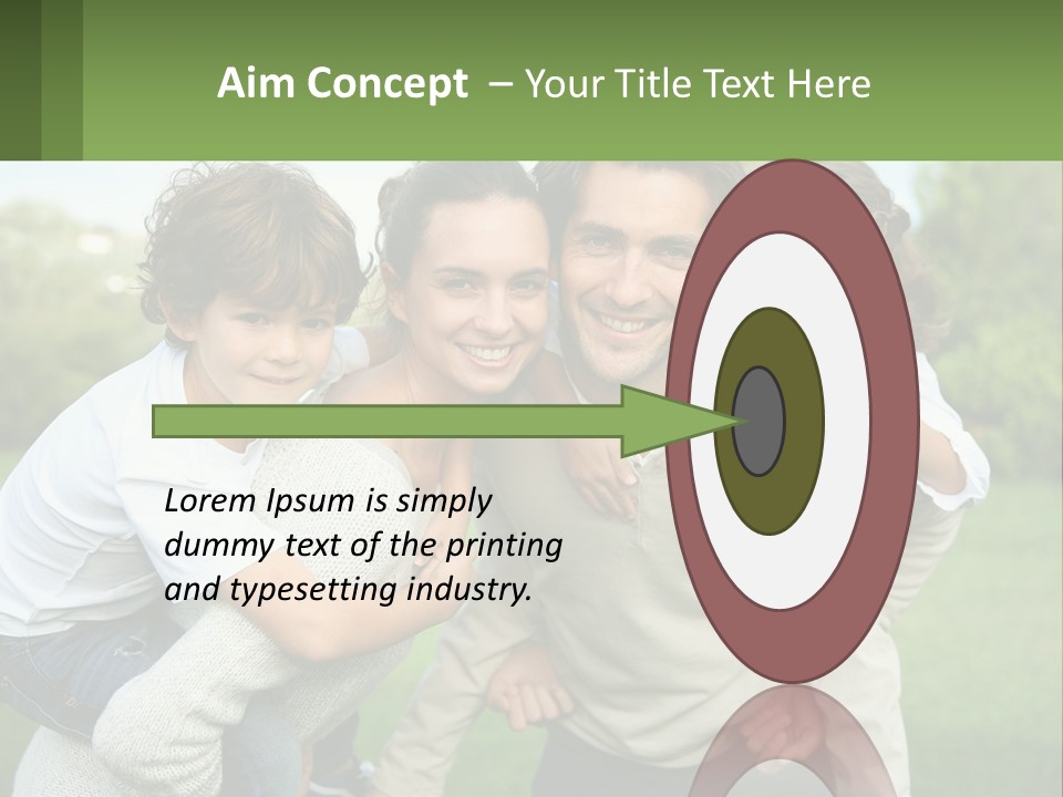 A Family Is Posing For A Picture In The Park PowerPoint Template