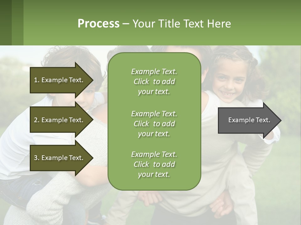 A Family Is Posing For A Picture In The Park PowerPoint Template