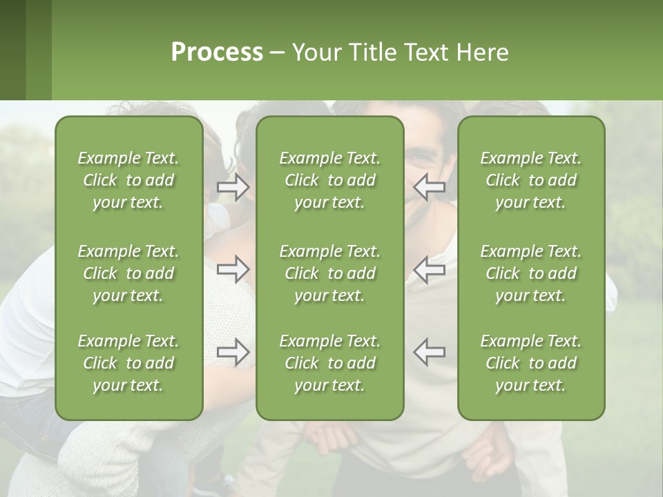 A Family Is Posing For A Picture In The Park PowerPoint Template