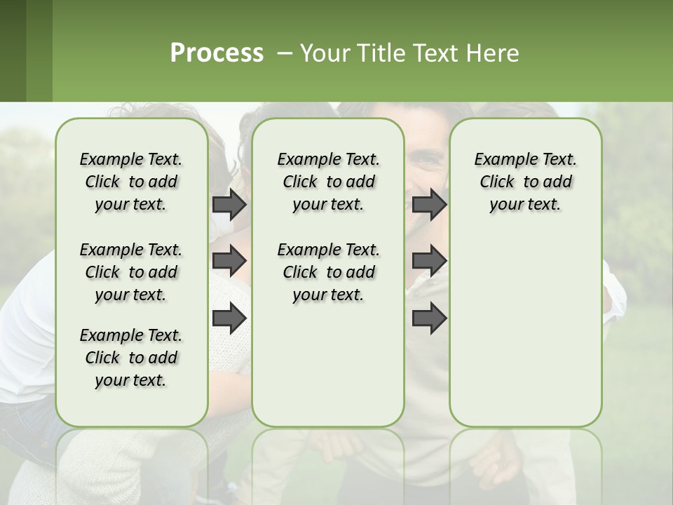 A Family Is Posing For A Picture In The Park PowerPoint Template