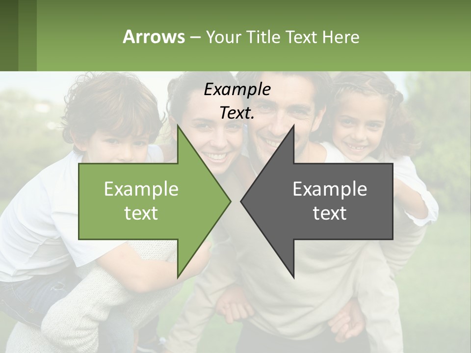 A Family Is Posing For A Picture In The Park PowerPoint Template