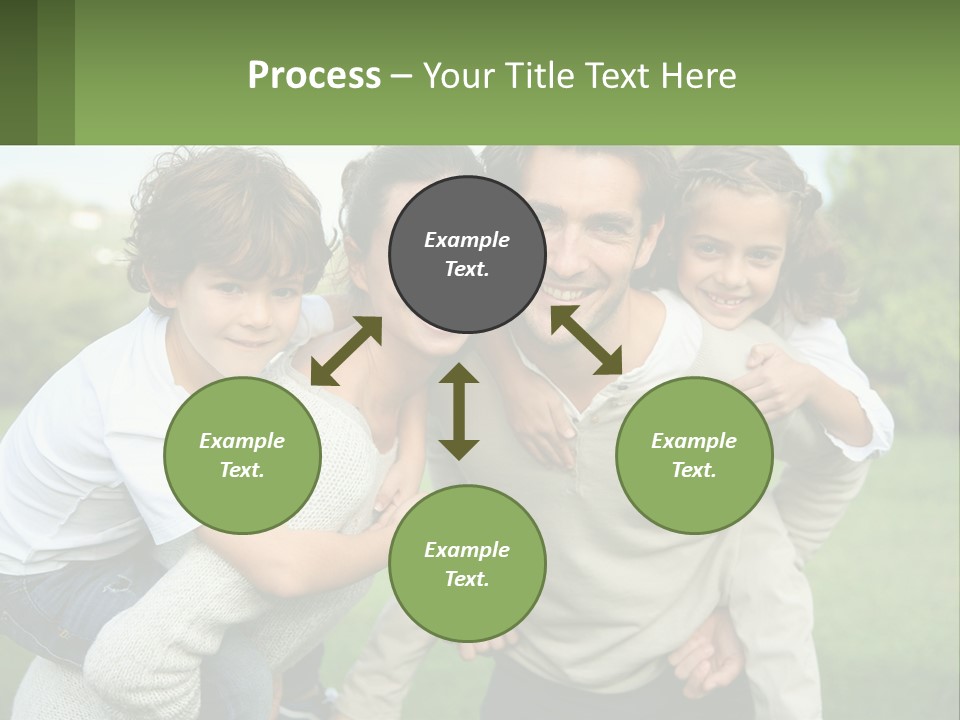 A Family Is Posing For A Picture In The Park PowerPoint Template