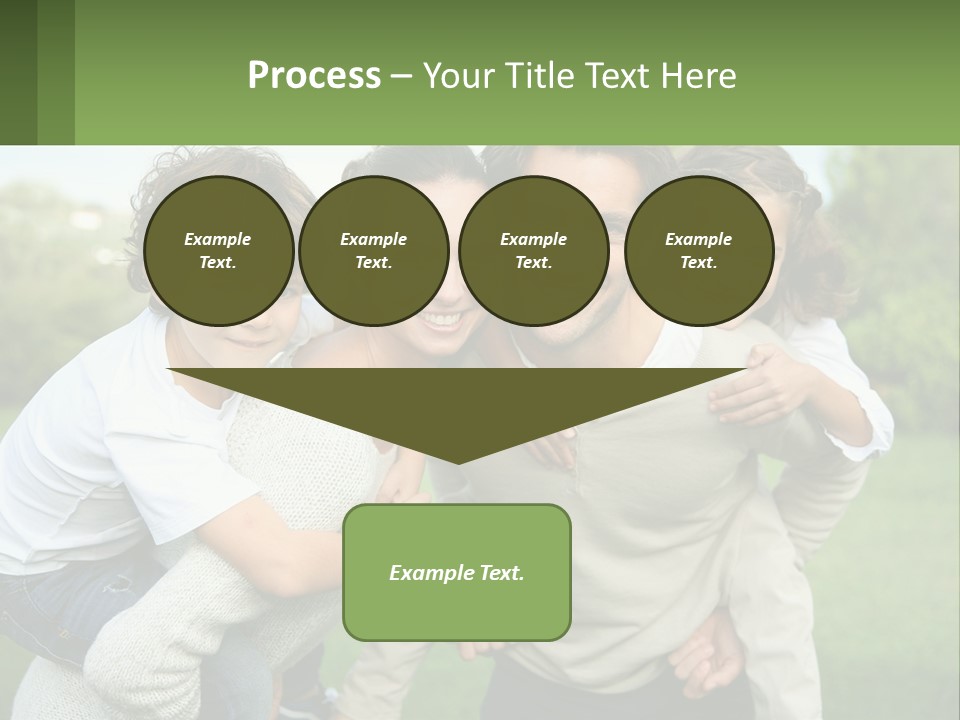 A Family Is Posing For A Picture In The Park PowerPoint Template