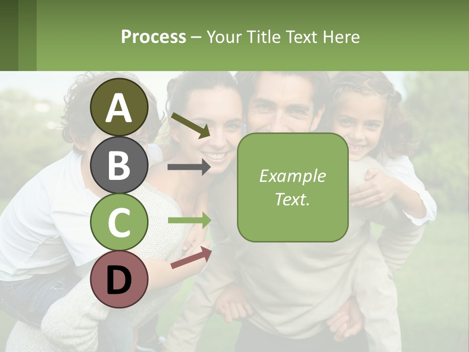 A Family Is Posing For A Picture In The Park PowerPoint Template