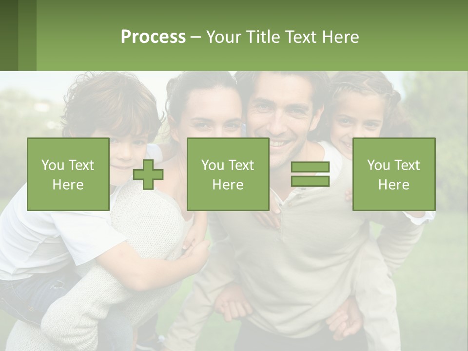 A Family Is Posing For A Picture In The Park PowerPoint Template