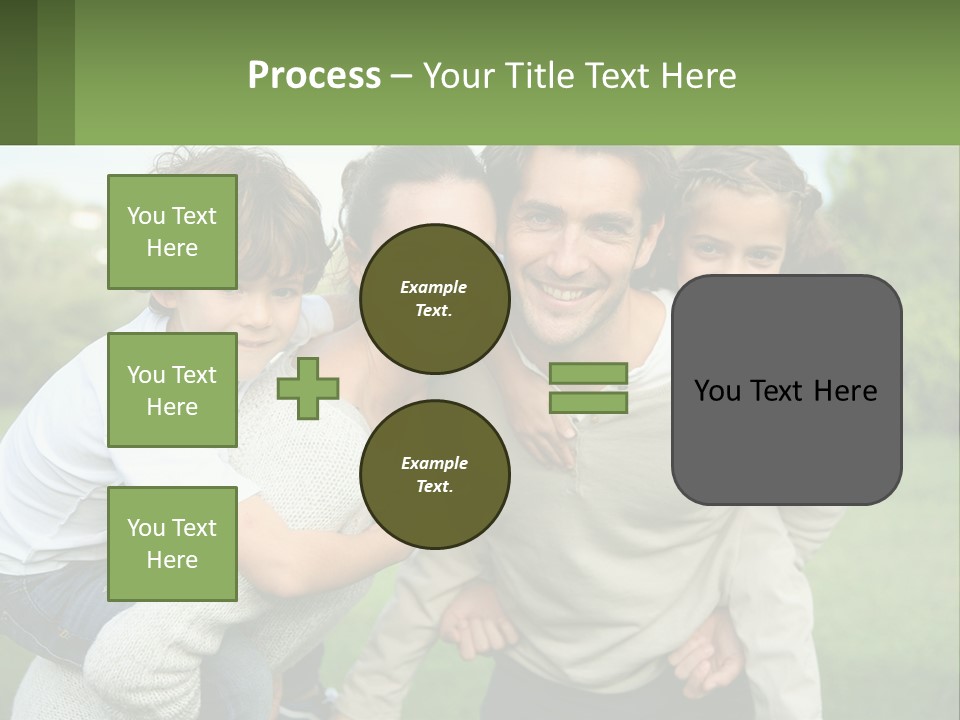 A Family Is Posing For A Picture In The Park PowerPoint Template