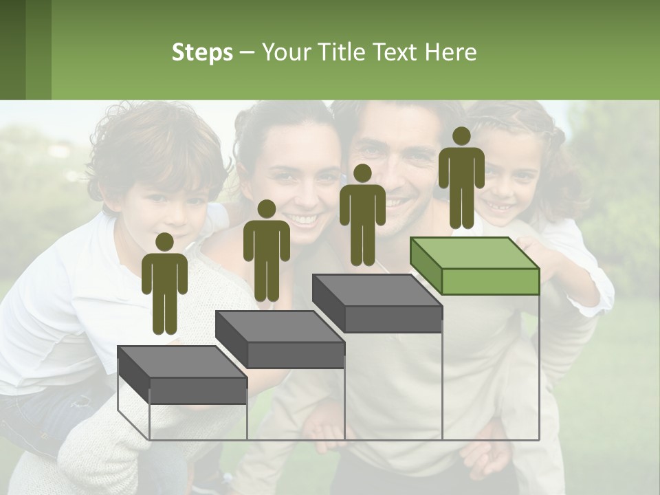 A Family Is Posing For A Picture In The Park PowerPoint Template