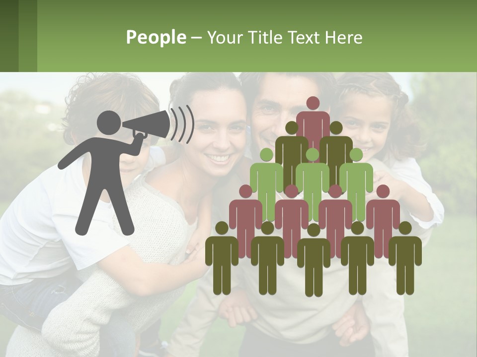 A Family Is Posing For A Picture In The Park PowerPoint Template