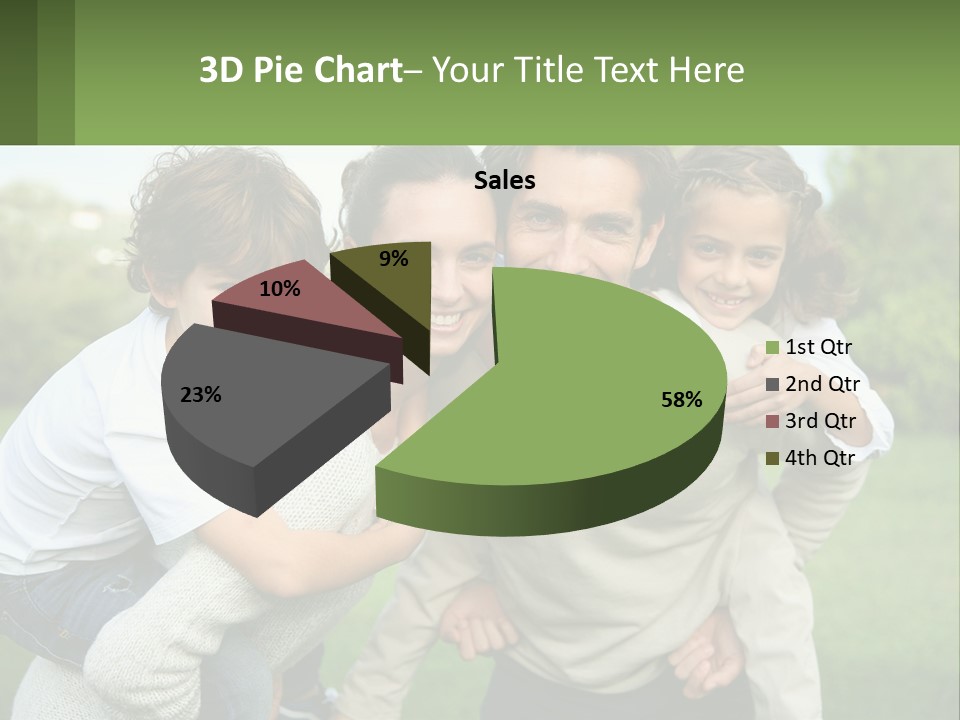 A Family Is Posing For A Picture In The Park PowerPoint Template