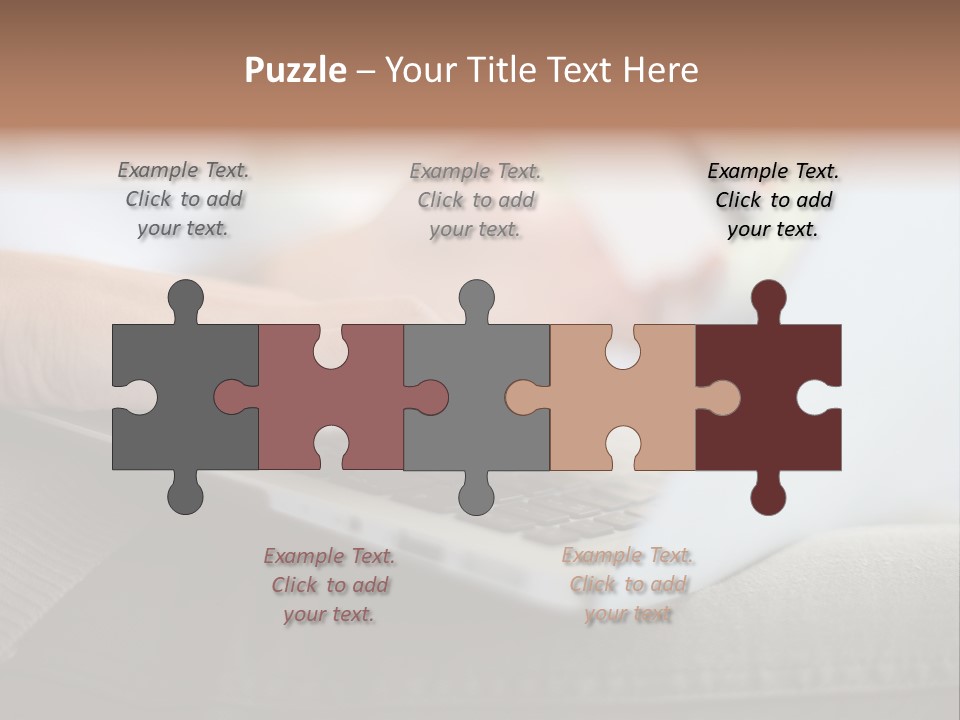 A Person Using A Laptop With A Credit Card In Their Hand PowerPoint Template