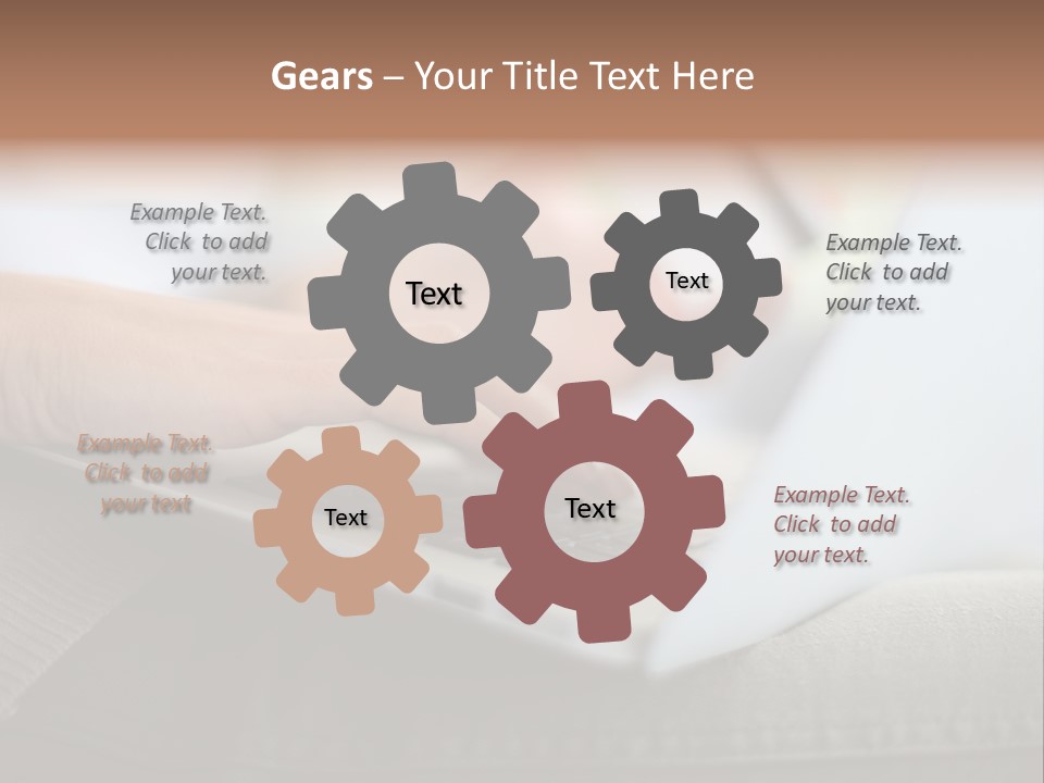 A Person Using A Laptop With A Credit Card In Their Hand PowerPoint Template