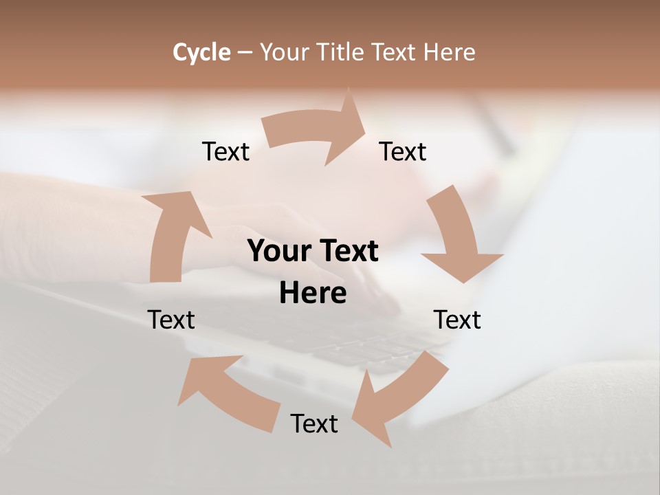 A Person Using A Laptop With A Credit Card In Their Hand PowerPoint Template