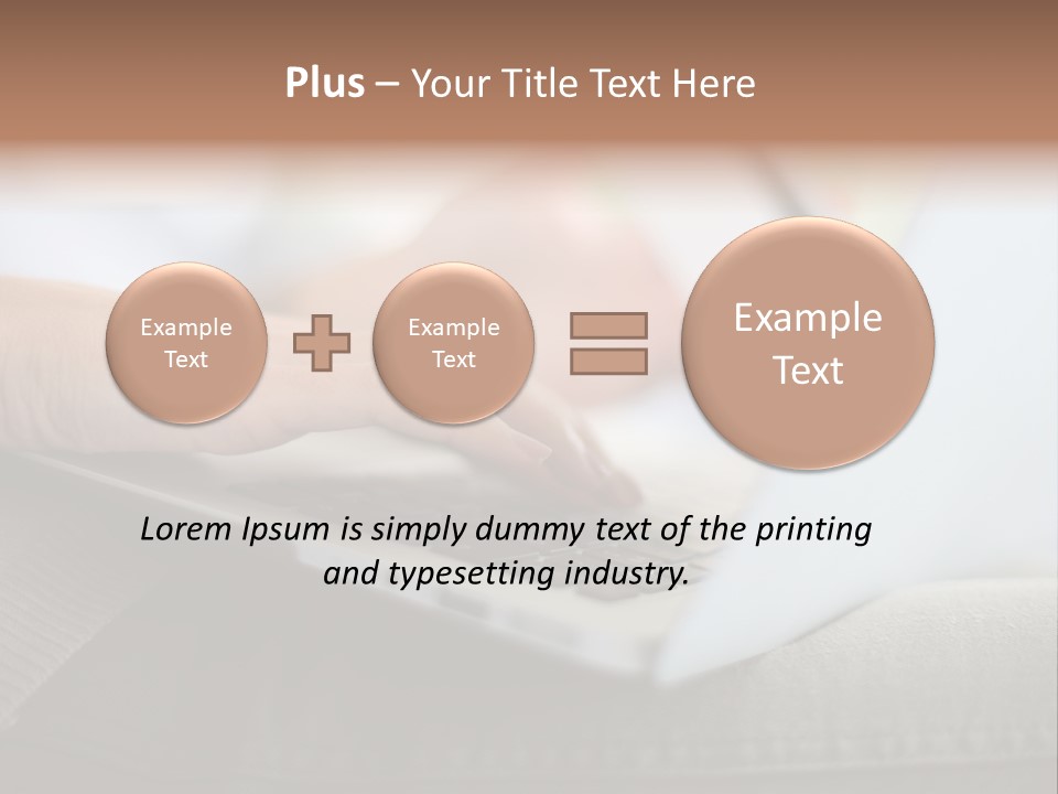 A Person Using A Laptop With A Credit Card In Their Hand PowerPoint Template