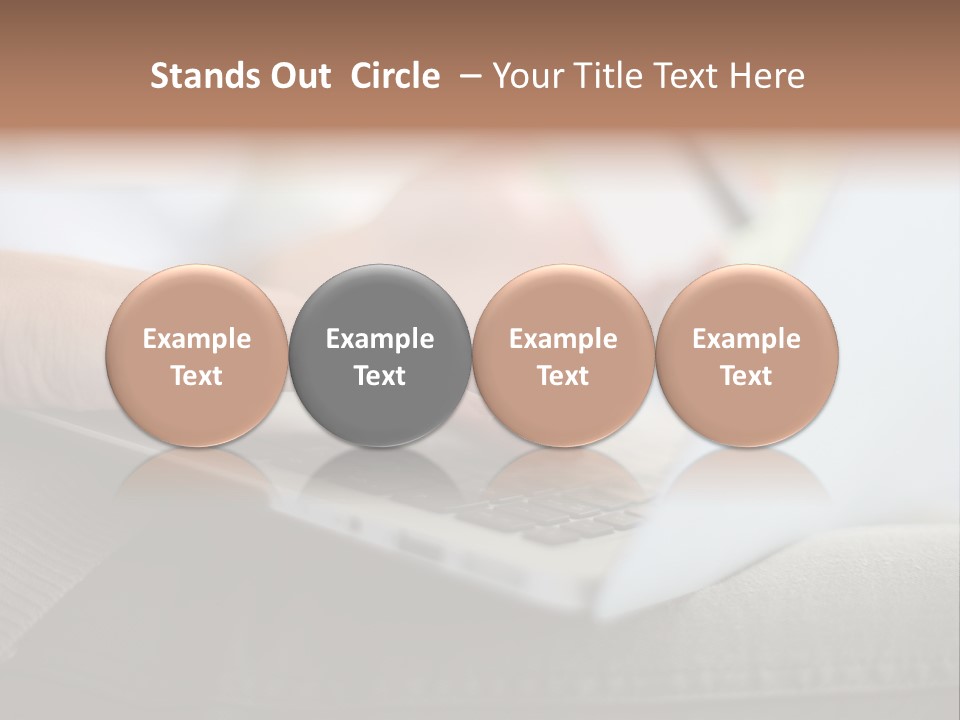 A Person Using A Laptop With A Credit Card In Their Hand PowerPoint Template