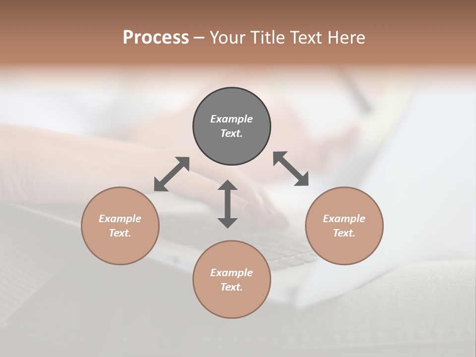 A Person Using A Laptop With A Credit Card In Their Hand PowerPoint Template