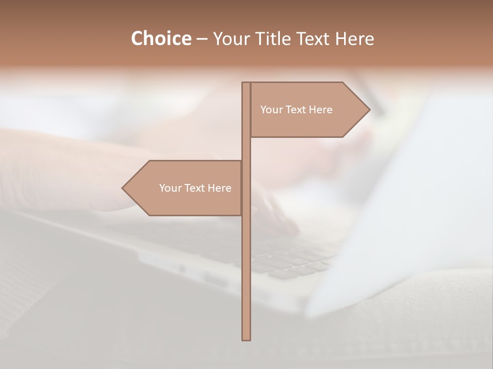 A Person Using A Laptop With A Credit Card In Their Hand PowerPoint Template
