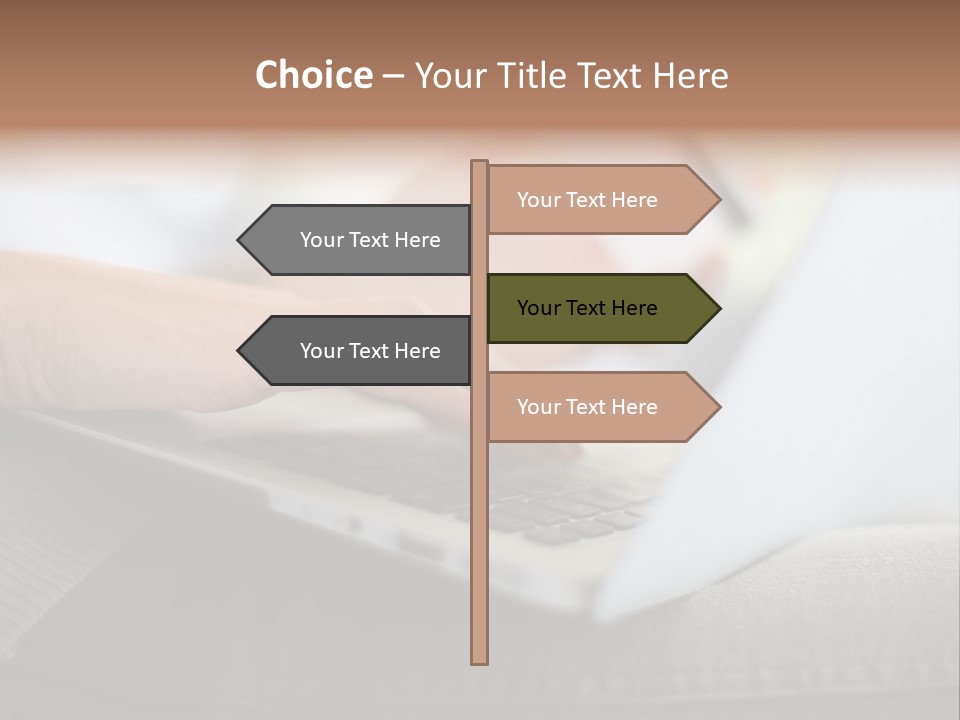 A Person Using A Laptop With A Credit Card In Their Hand PowerPoint Template