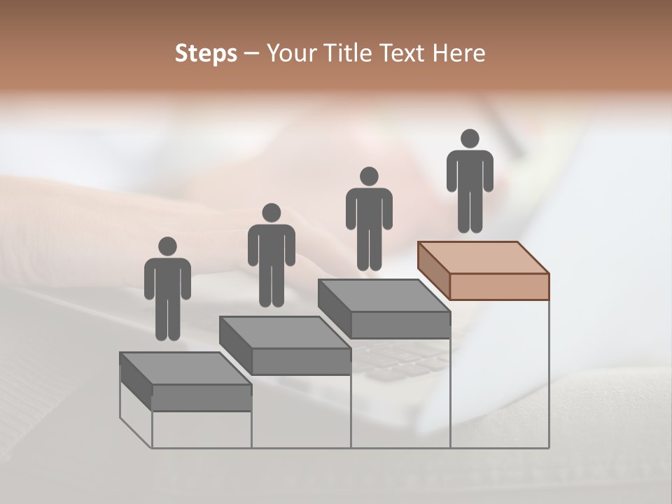 A Person Using A Laptop With A Credit Card In Their Hand PowerPoint Template