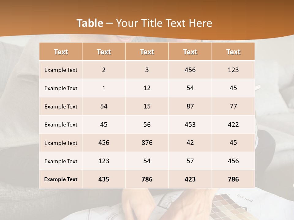 A Man And Woman Looking At Blueprints On A Table PowerPoint Template