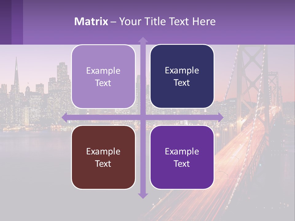 A Bridge Over A Body Of Water With A City In The Background PowerPoint Template