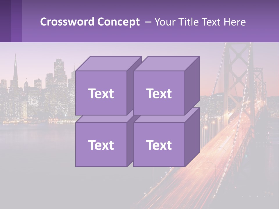 A Bridge Over A Body Of Water With A City In The Background PowerPoint Template