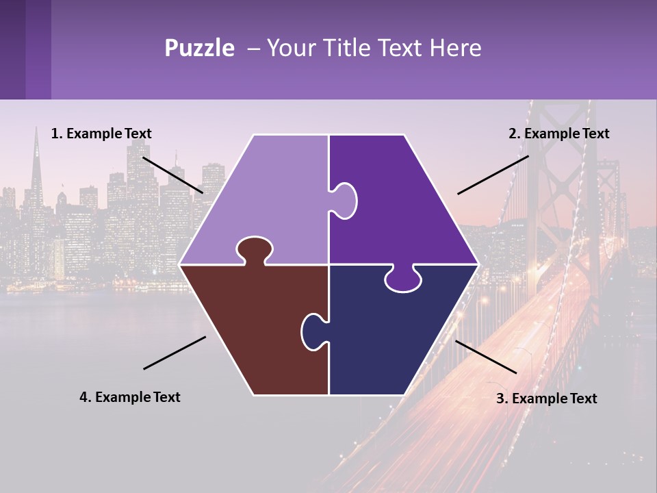 A Bridge Over A Body Of Water With A City In The Background PowerPoint Template