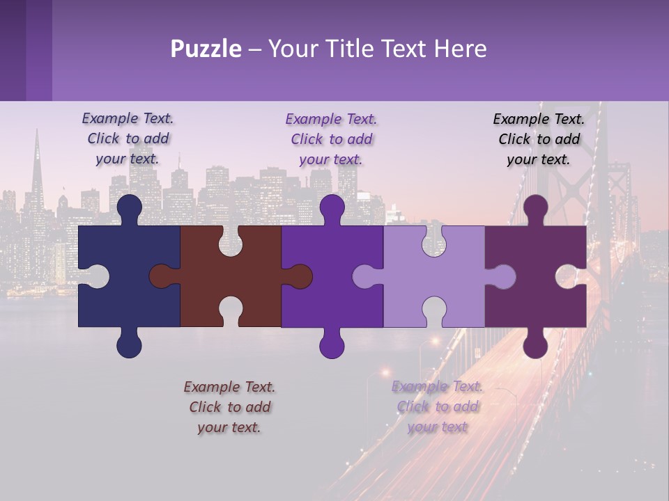 A Bridge Over A Body Of Water With A City In The Background PowerPoint Template