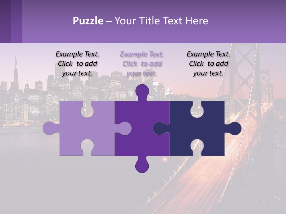 A Bridge Over A Body Of Water With A City In The Background PowerPoint Template