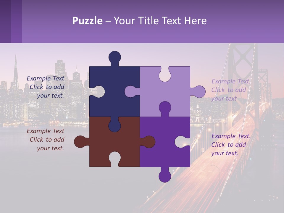 A Bridge Over A Body Of Water With A City In The Background PowerPoint Template