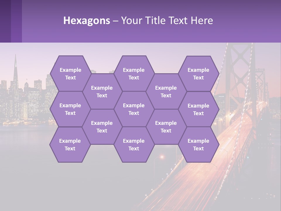 A Bridge Over A Body Of Water With A City In The Background PowerPoint Template