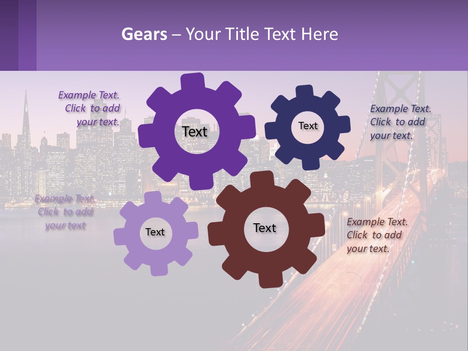 A Bridge Over A Body Of Water With A City In The Background PowerPoint Template