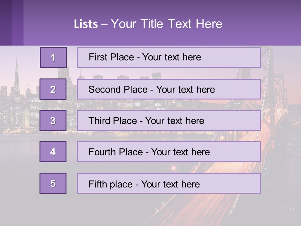 A Bridge Over A Body Of Water With A City In The Background PowerPoint Template
