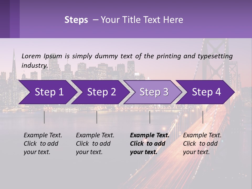 A Bridge Over A Body Of Water With A City In The Background PowerPoint Template