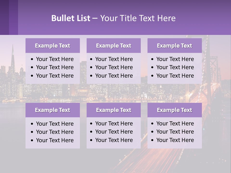 A Bridge Over A Body Of Water With A City In The Background PowerPoint Template