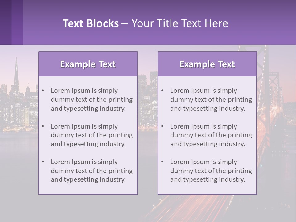 A Bridge Over A Body Of Water With A City In The Background PowerPoint Template