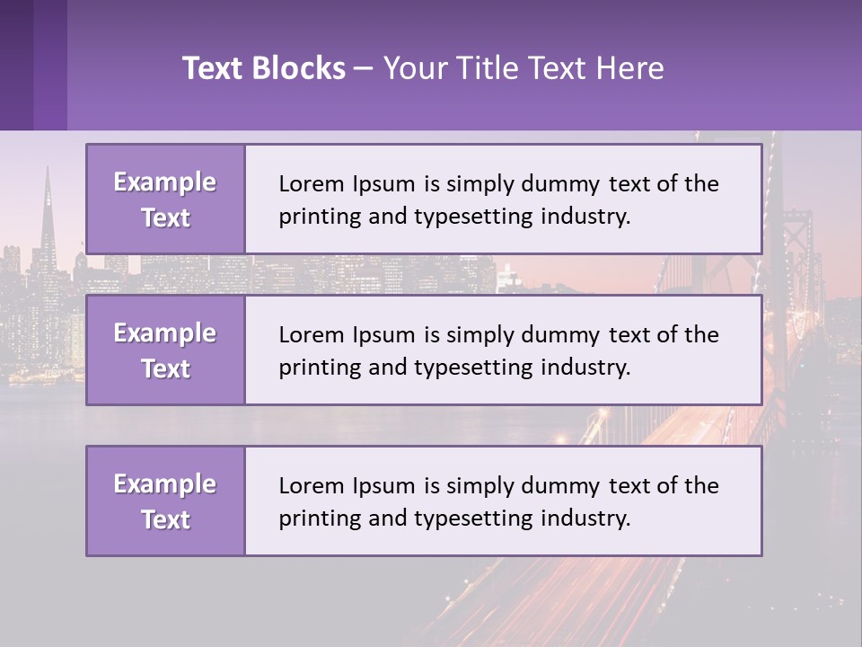 A Bridge Over A Body Of Water With A City In The Background PowerPoint Template
