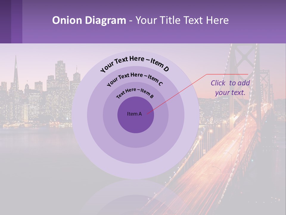 A Bridge Over A Body Of Water With A City In The Background PowerPoint Template