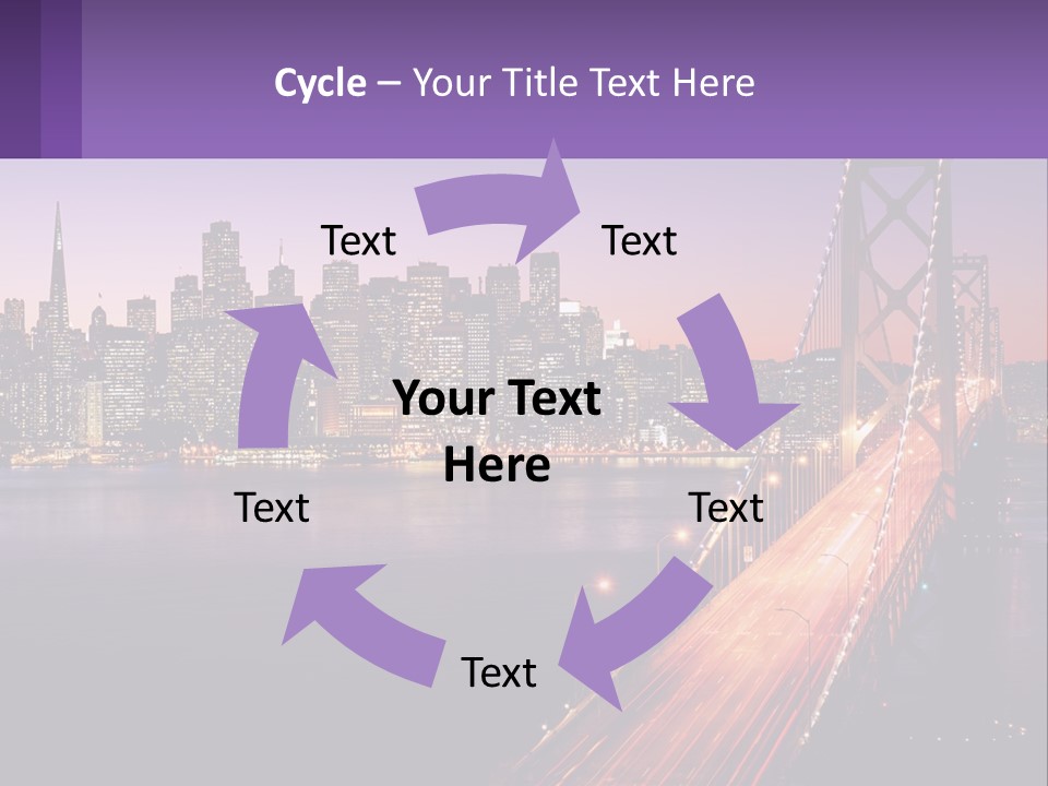 A Bridge Over A Body Of Water With A City In The Background PowerPoint Template