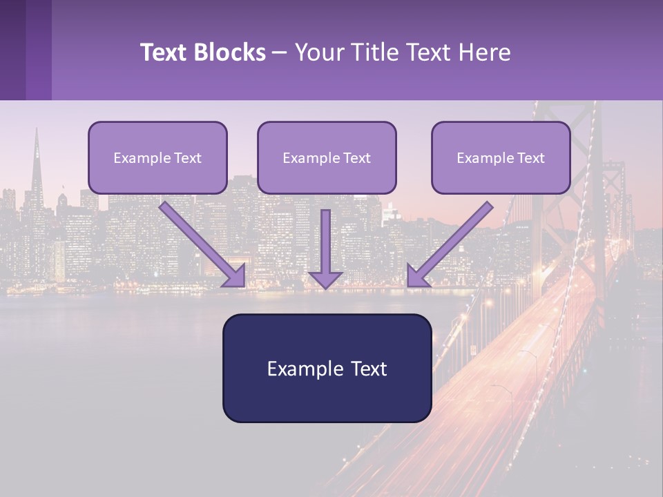 A Bridge Over A Body Of Water With A City In The Background PowerPoint Template