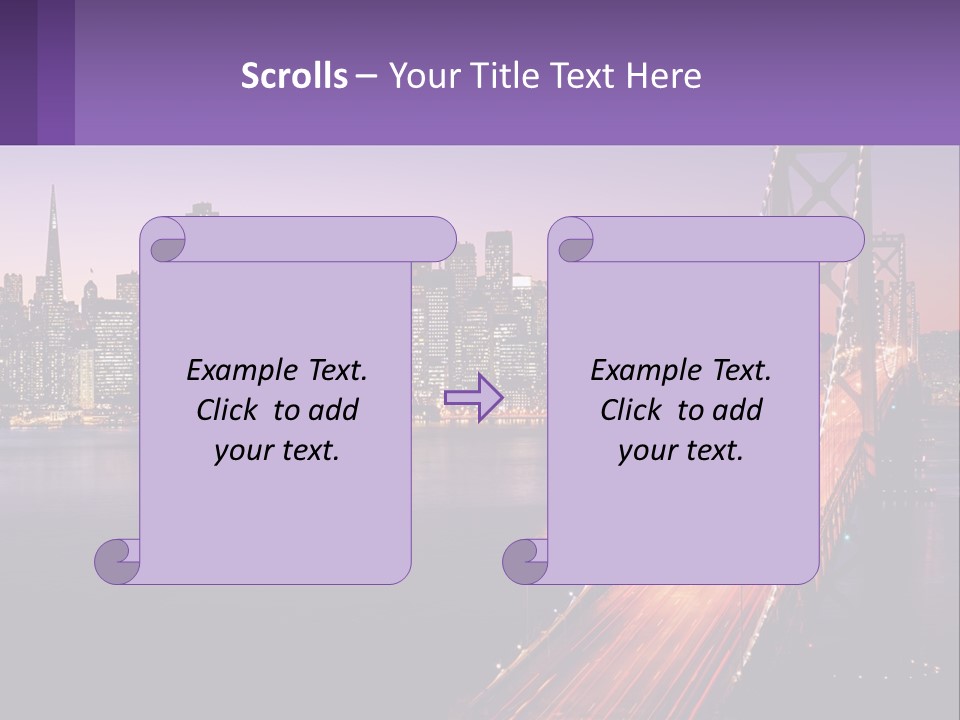 A Bridge Over A Body Of Water With A City In The Background PowerPoint Template