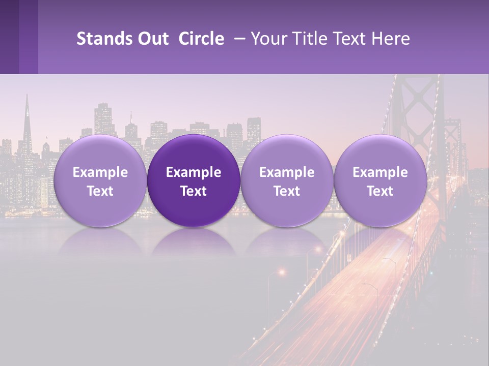 A Bridge Over A Body Of Water With A City In The Background PowerPoint Template